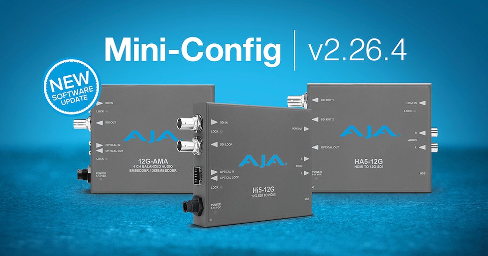 AJA Enhances Its Mini-Converters' Power and Flexibility with